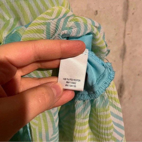 Disney D-Signed Jessie Blue Green Tank Top Size Girls L  Layers Flowy Flowers - Picture 5 of 8